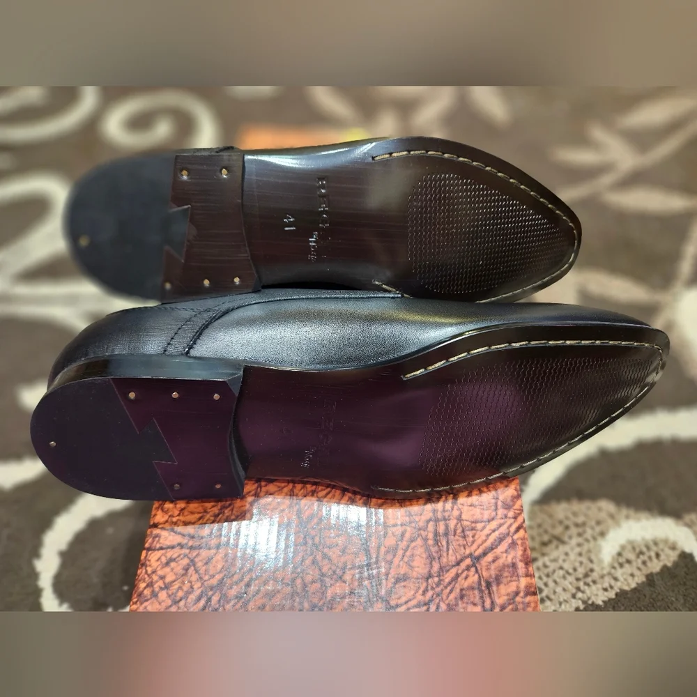 Regal By Mirage Sleek Black Men's Dress Shoes, 41 EU, 8US, NEW